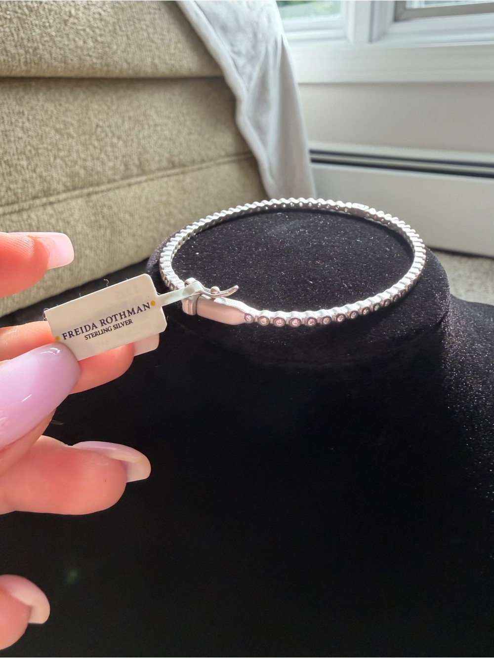 Freida Rothman 925 Sterling Silver CZ Tennis Bracelet 7” NWT $325 MSRP